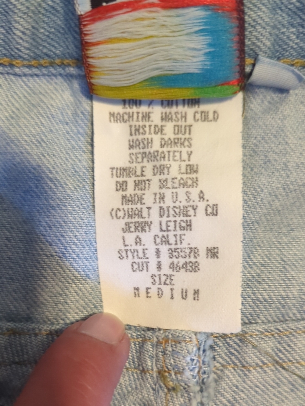 NWT Vintage Mickey Unlimited Denim Shorts - Picture 3 of 4